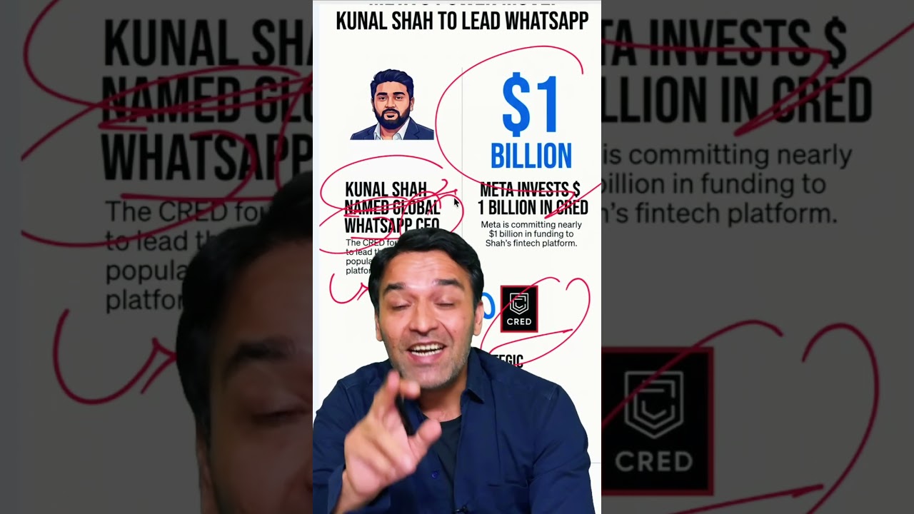 WhatsApp will be now led by an Indian - Kunal Shah, CRED #amitkilhor #kilhor #whatsapp #cred #meta