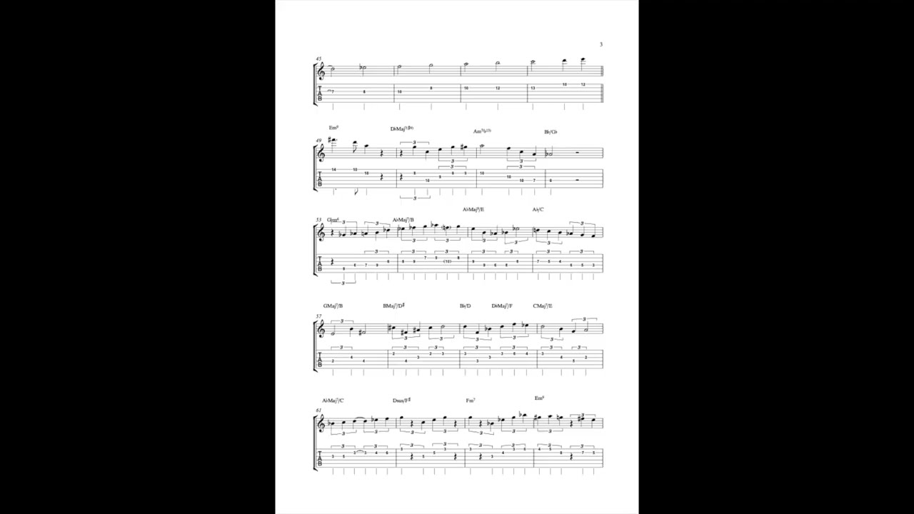 Adam Rogers - Labyrinth Guitar Solo Transcription PDF (TABS included)
