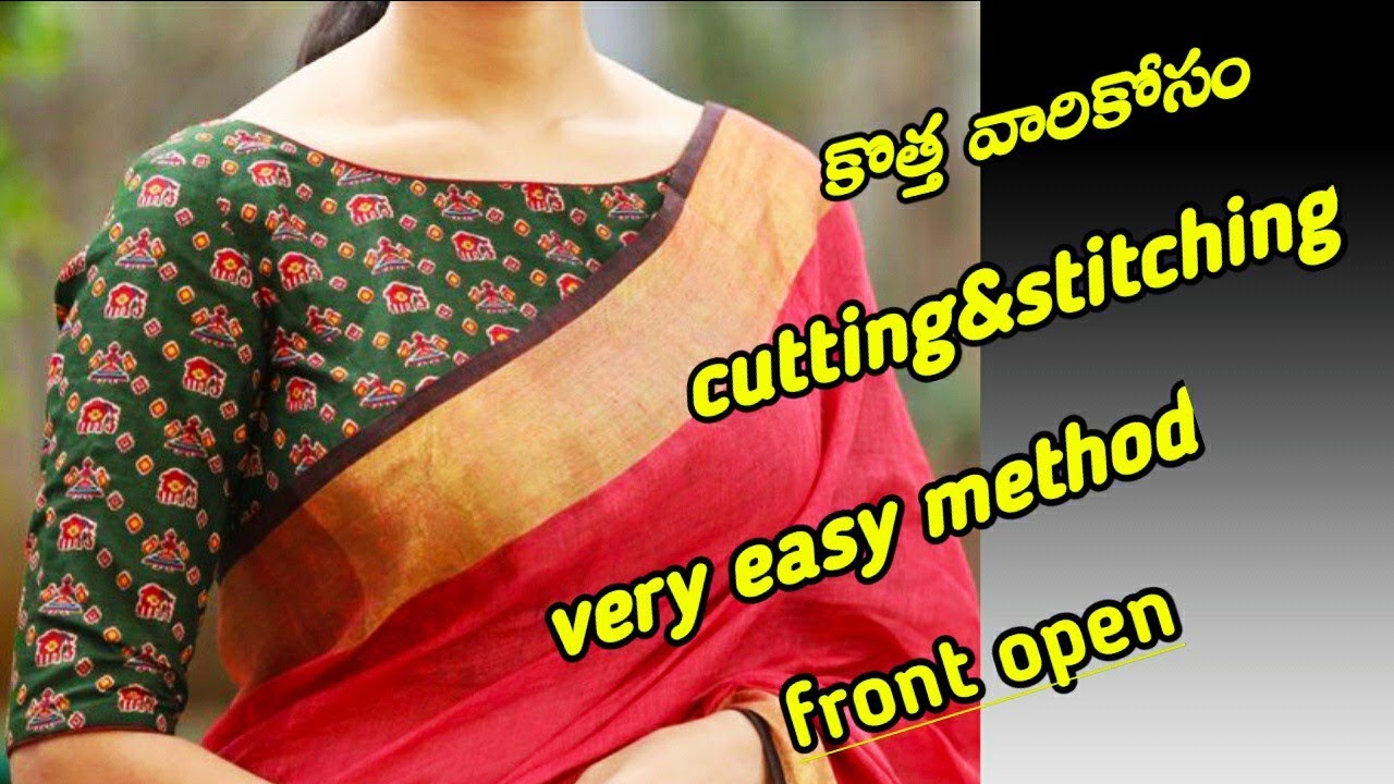 how to princess cut with front open blouse cutting&stitching for beginners//తెలుగులో వివరంగా