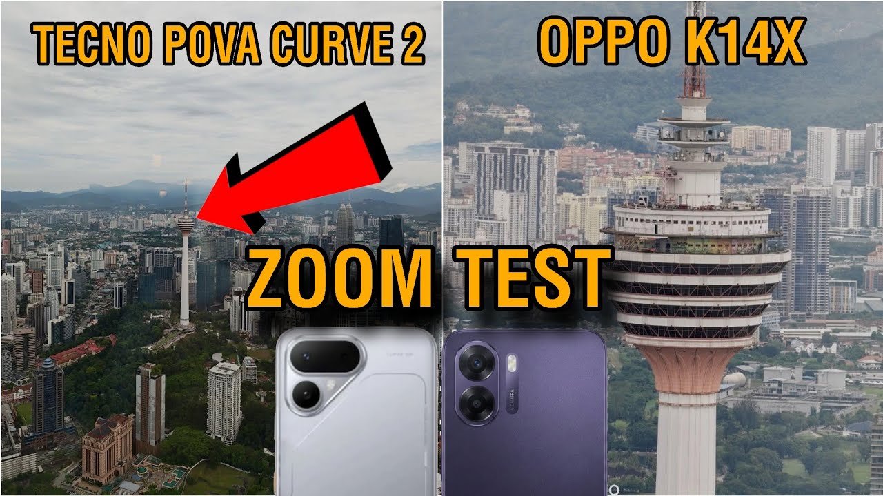 Tecno Pova Curve 2 5G Vs OPPO K14x live Zoom Test Comparison 