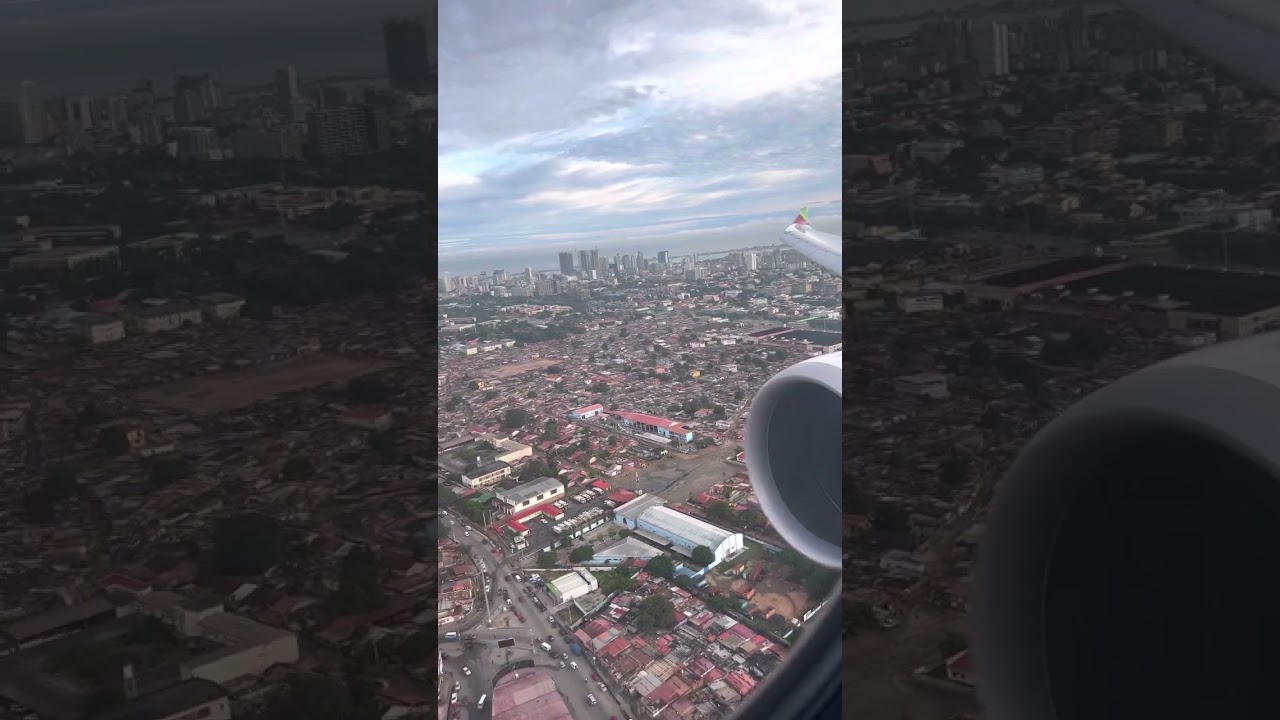 Aterragem em Luanda, à bordo do Airbus da TAP
