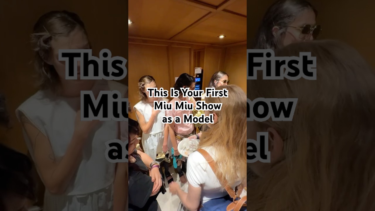 This is your first show as a Miu Miu model and you&rsquo;re going to the line up. #MiuMiuSS25