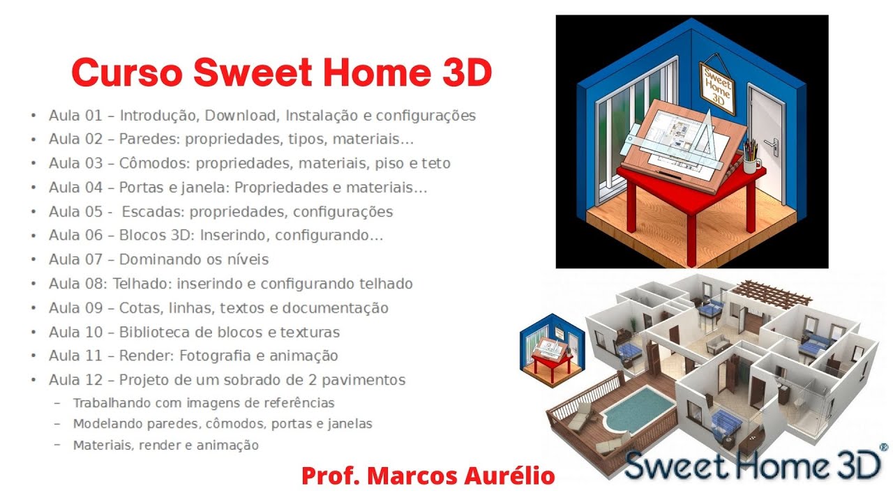 Sweet Home 3D aula 02 paredes, configurações, materiais