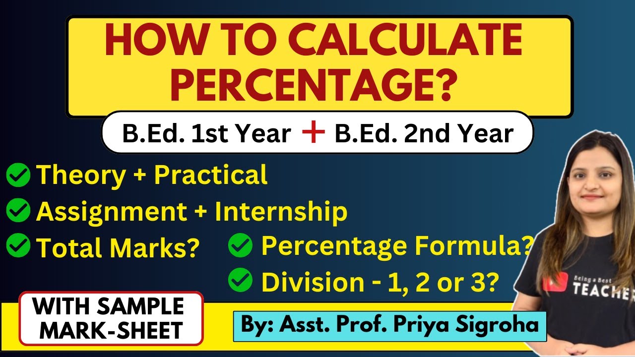 How to calculate percentage in B.Ed.? | Stepwise Detailed Video |