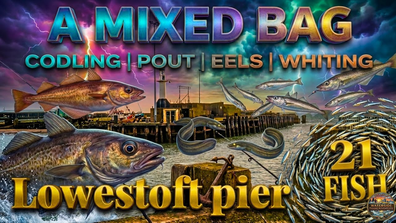 ANOTHER COD! 🎣🐟 | 4 Rods Out | Lowestoft Stone Pier Mixed Bag | Sea Fishing UK