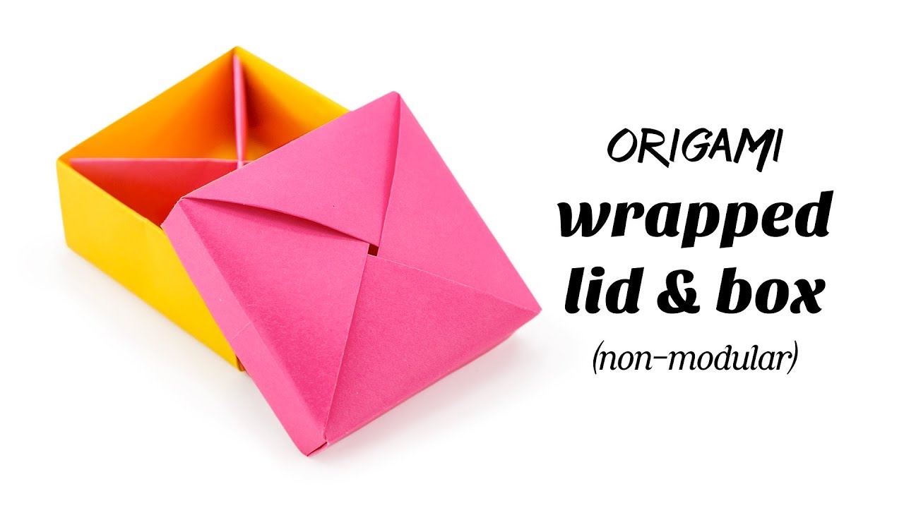 Origami Wrapped Box Lid (1 sheet) Tutorial - Paper Kawaii
