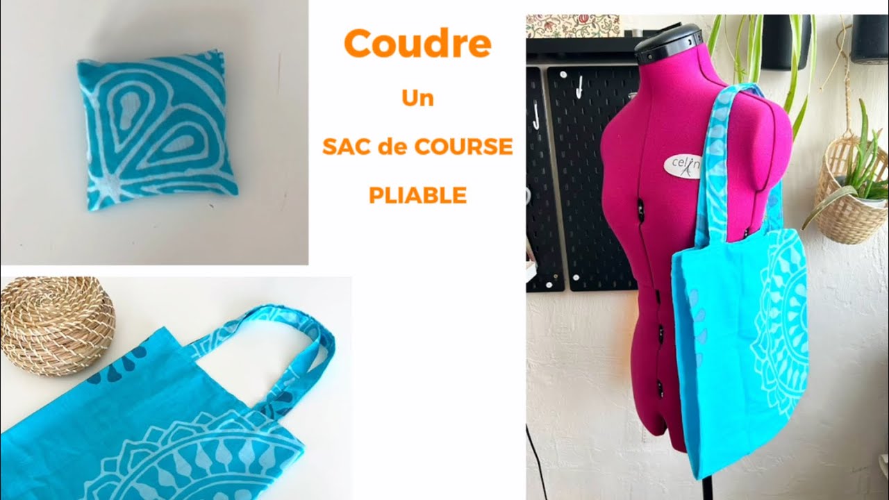 Coudre un sac de course pliable - Très léger, du coup pratique dans tous vos déplacements