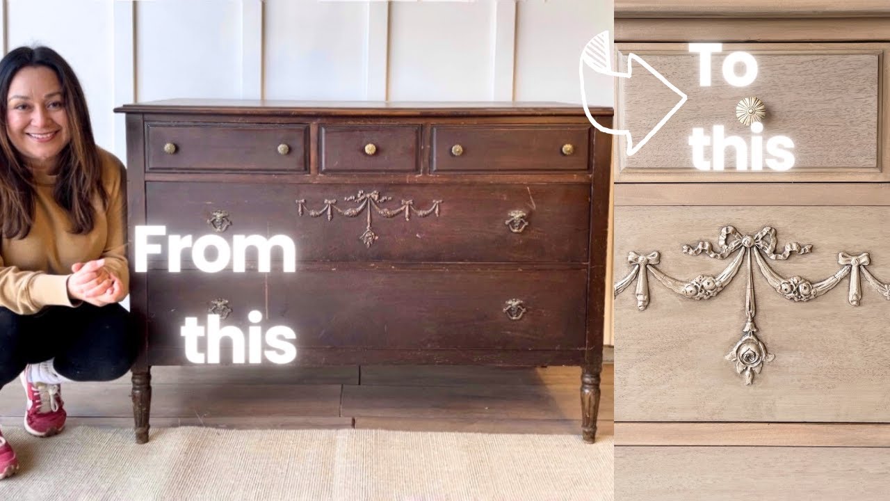 Beautiful Antique Dresser Rescue | Thrifted Furniture Flip