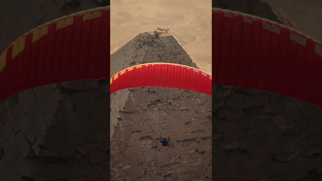 FLYING over the PYRAMIDS!! Insane feeling. #paramotor #paragliding #pyramids #egypt #giza