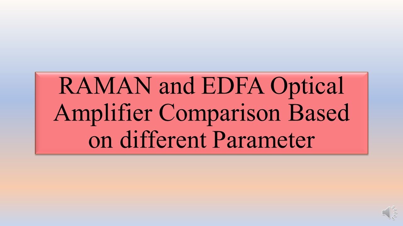 Comparison of RAMAN and EDFA Optical amplifier based on different parameter.