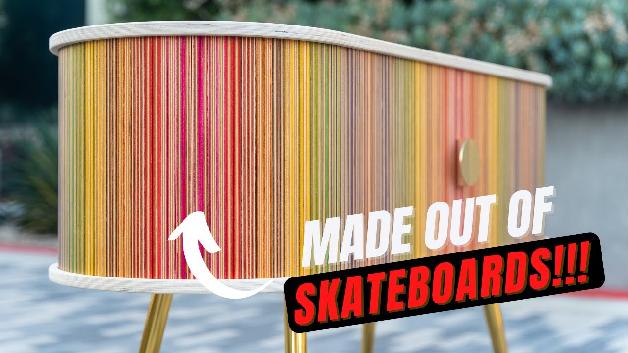 TAMBOUR CABINET MADE OUT OF SKATEBOARDS!