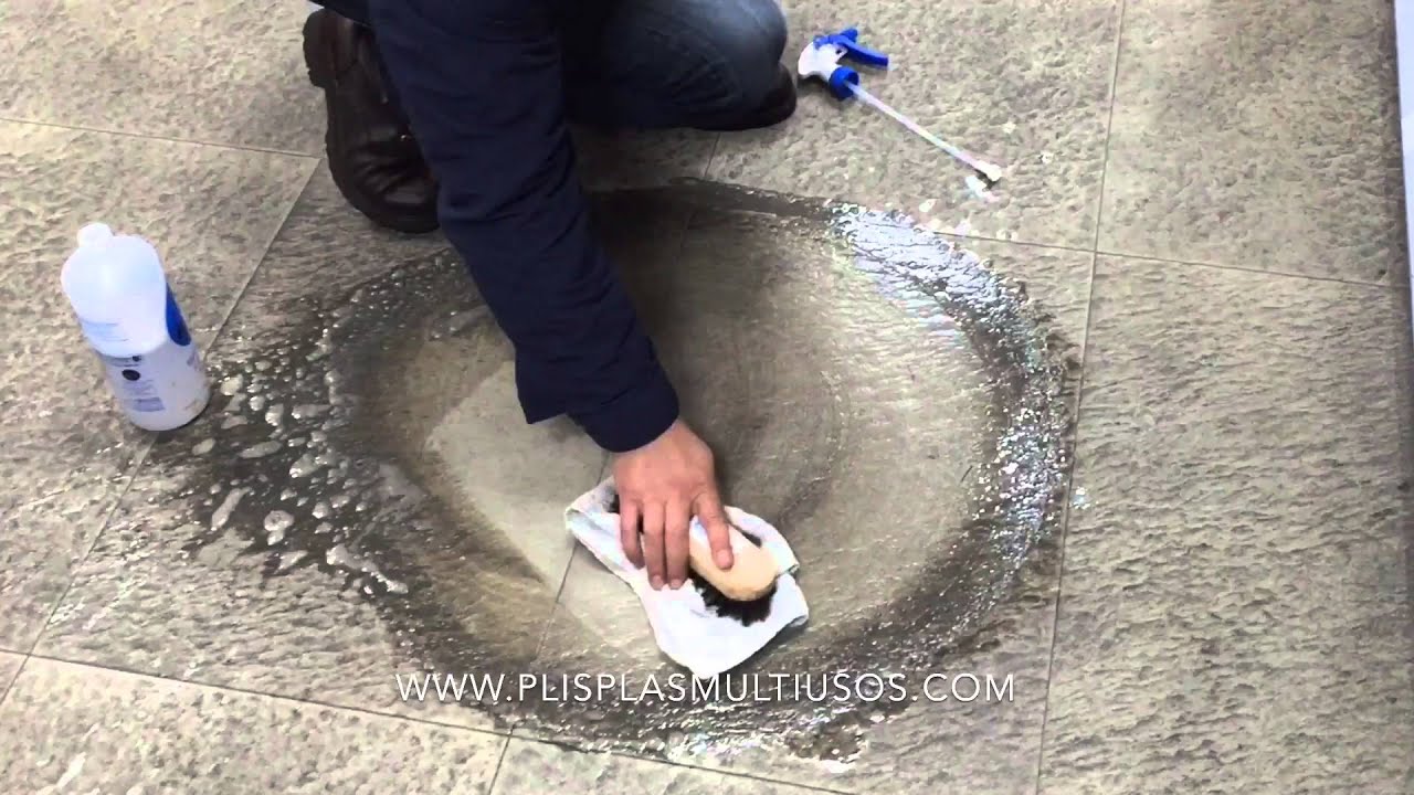 Como limpiar suelo poroso de Gasolineras con PLIS PLAS DESINFECTANTE MULTIUSOS  - VIDEO SIN CORTES