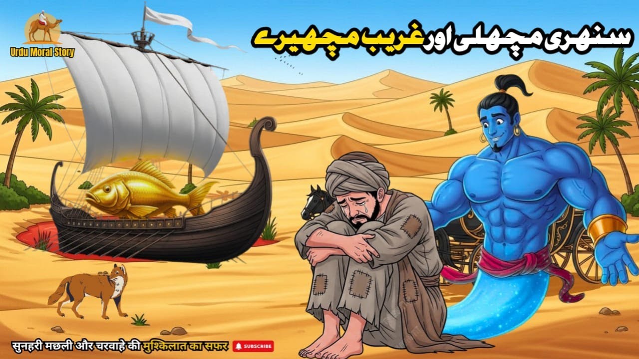Sunehri Machli or Neck Dil Machera ki lalchi bivi ka kissa || Urdu Moral Story || #carvaneurdu .