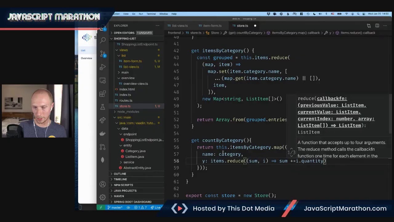 JavaScript Marathon:  Building a full-stack app with LitElement, TypeScript, and Vaadin Fusion