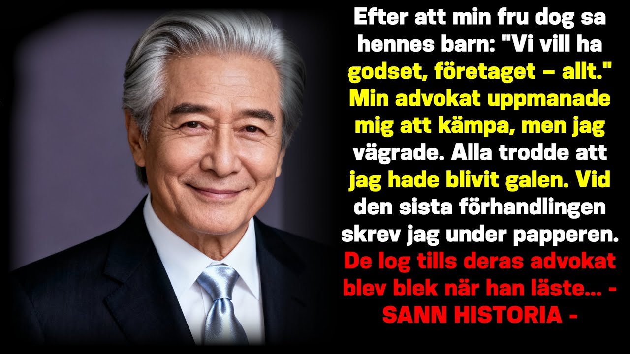 Jag gav de giriga arvingarna vad de ville – tills deras advokat läste en mening och frös.