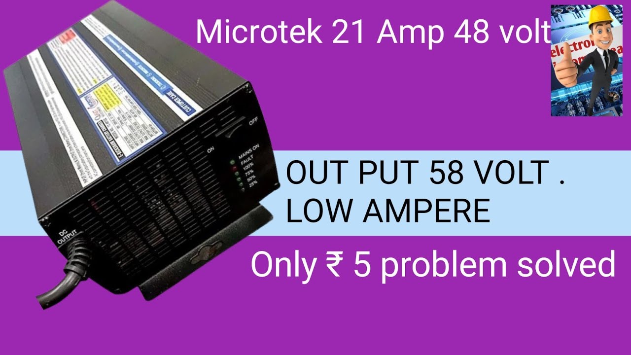 Out Put Voltage And  Ampere Low #microtek#charger#evchargerrepair#ev