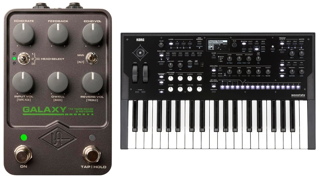 The Universal Audio Galaxy 74 is the best Roland RE-201 Space Echo in a pedal ever ! (synth demo)