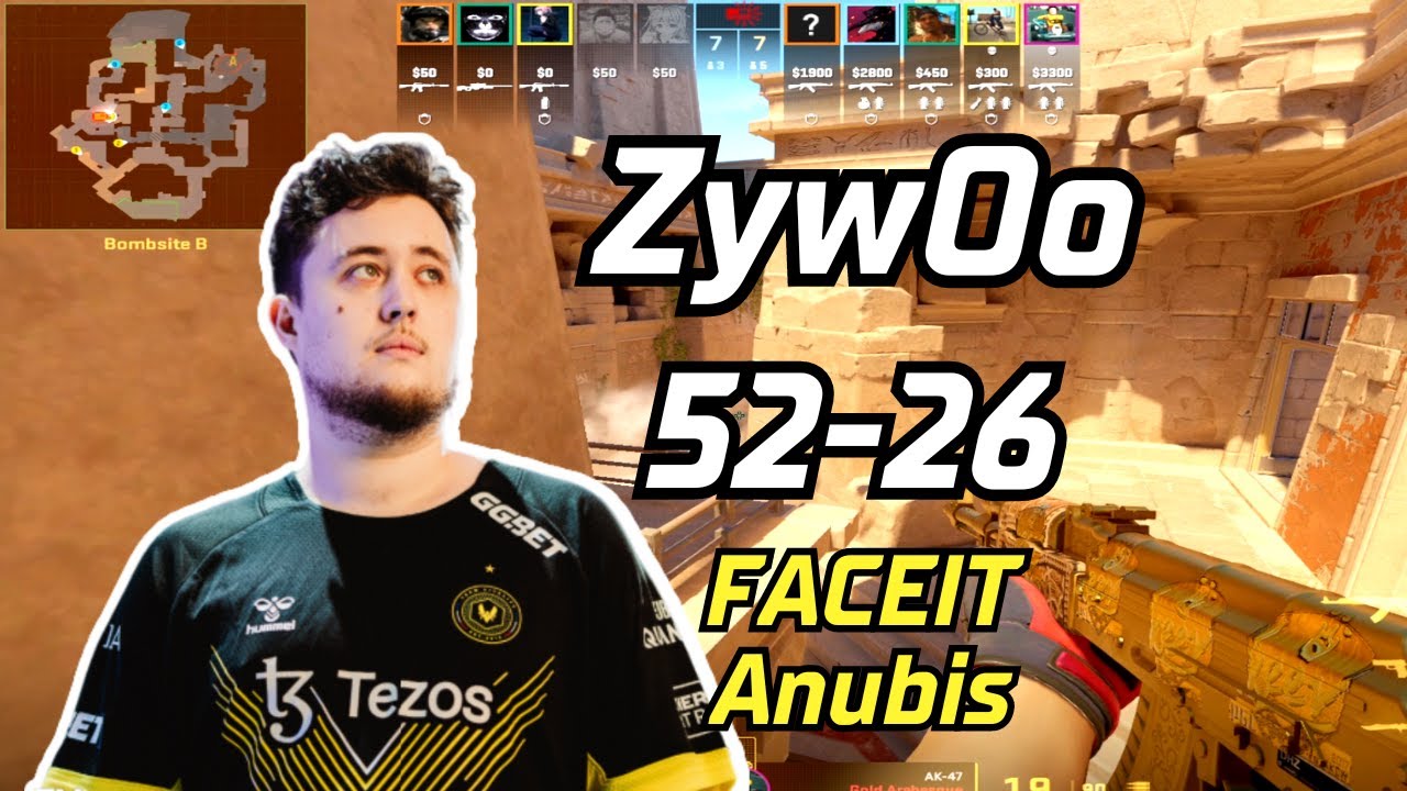 CS2 POV | ZywOo (52-26) (Anubis) | FACEIT Ranked | Feb 11, 2024