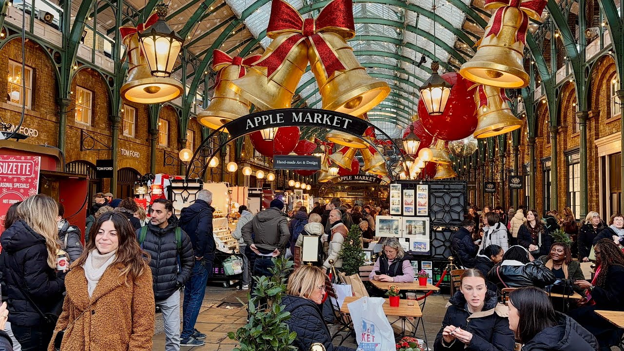 2025 London Christmas Lights Tour | Trafalgar Square Christmas Market & Covent Garden | London Walk