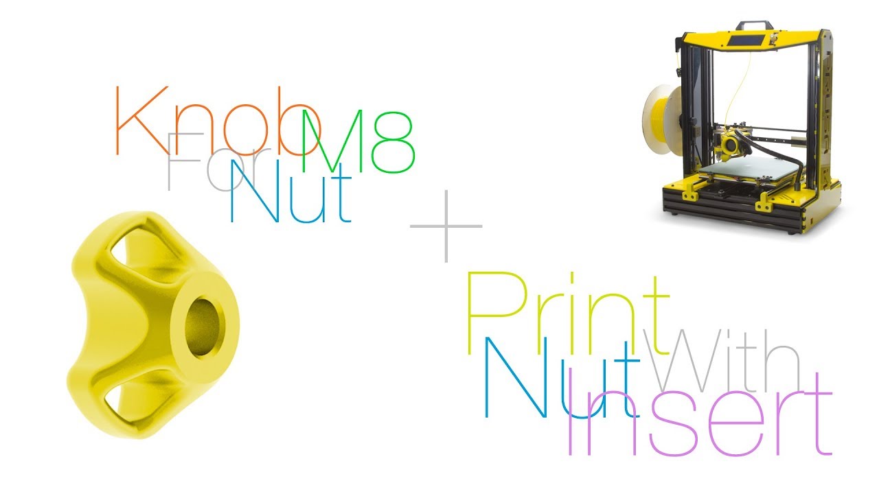 Knob for nut M8  Print with nut insert