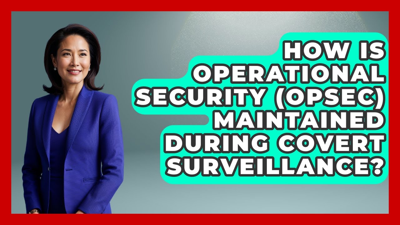 How Is Operational Security (OPSEC) Maintained During Covert Surveillance? - Law Enforcement Insider