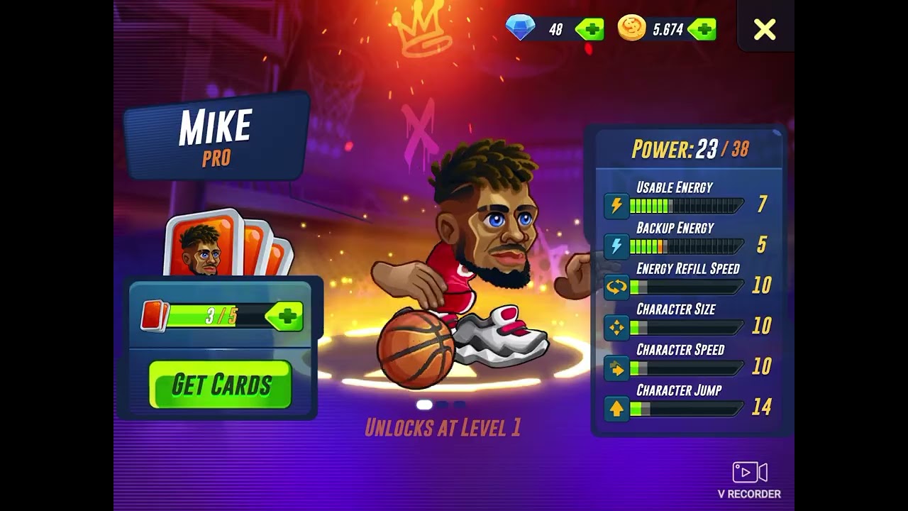 I played Basketball arena