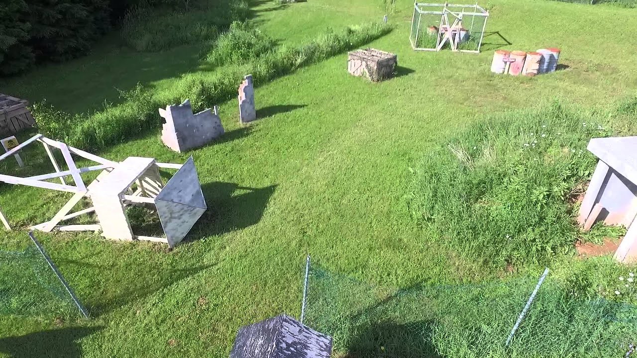 The Town Field Drone Flyover - Crossfire PEI Adventure Paintball
