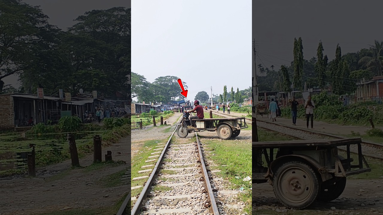 Be very careful when crossing railway linesThe train is coming.#video #viralvideo #viralshorts train