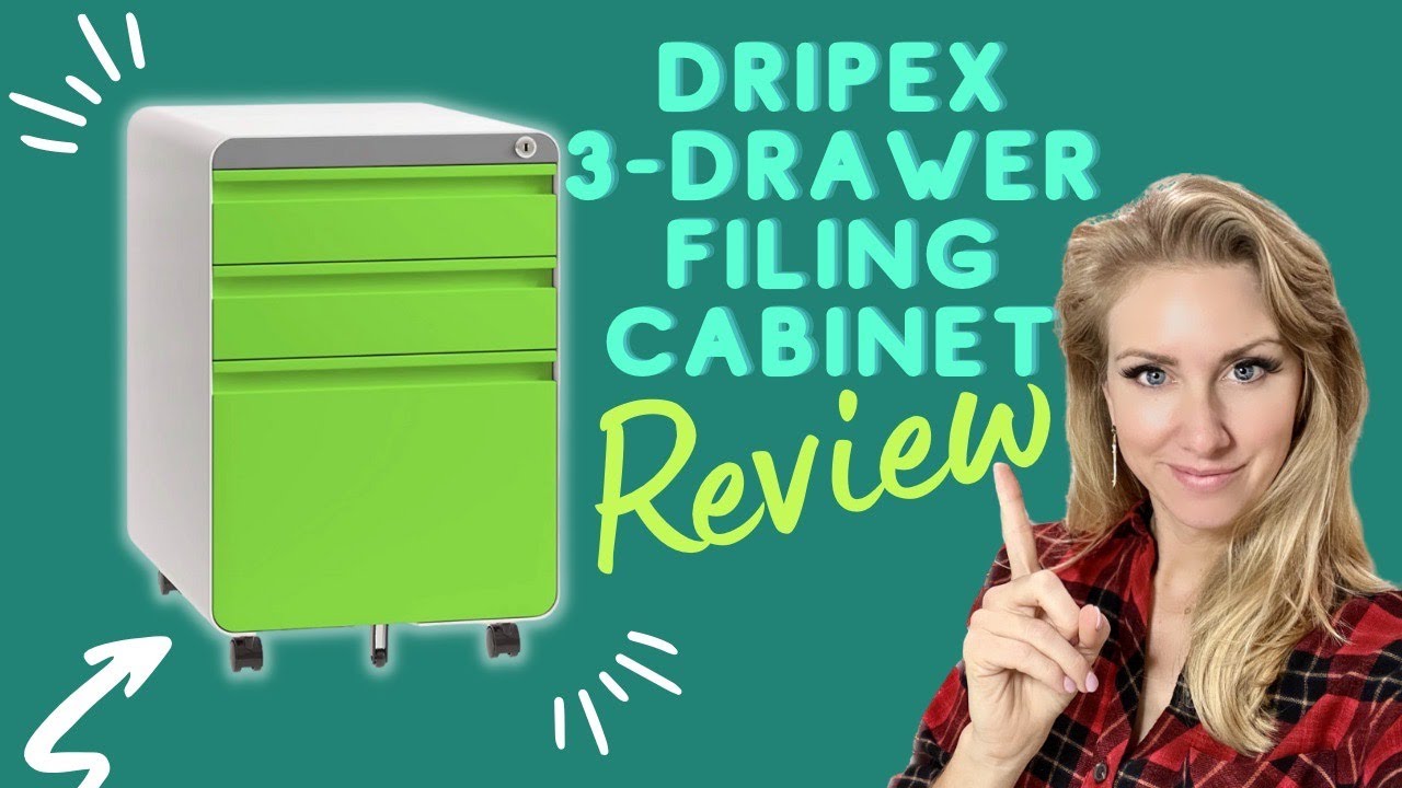 Revamp Your Workspace with the Colorful and Functional Dripex 3 Drawer Filing Cabinet!