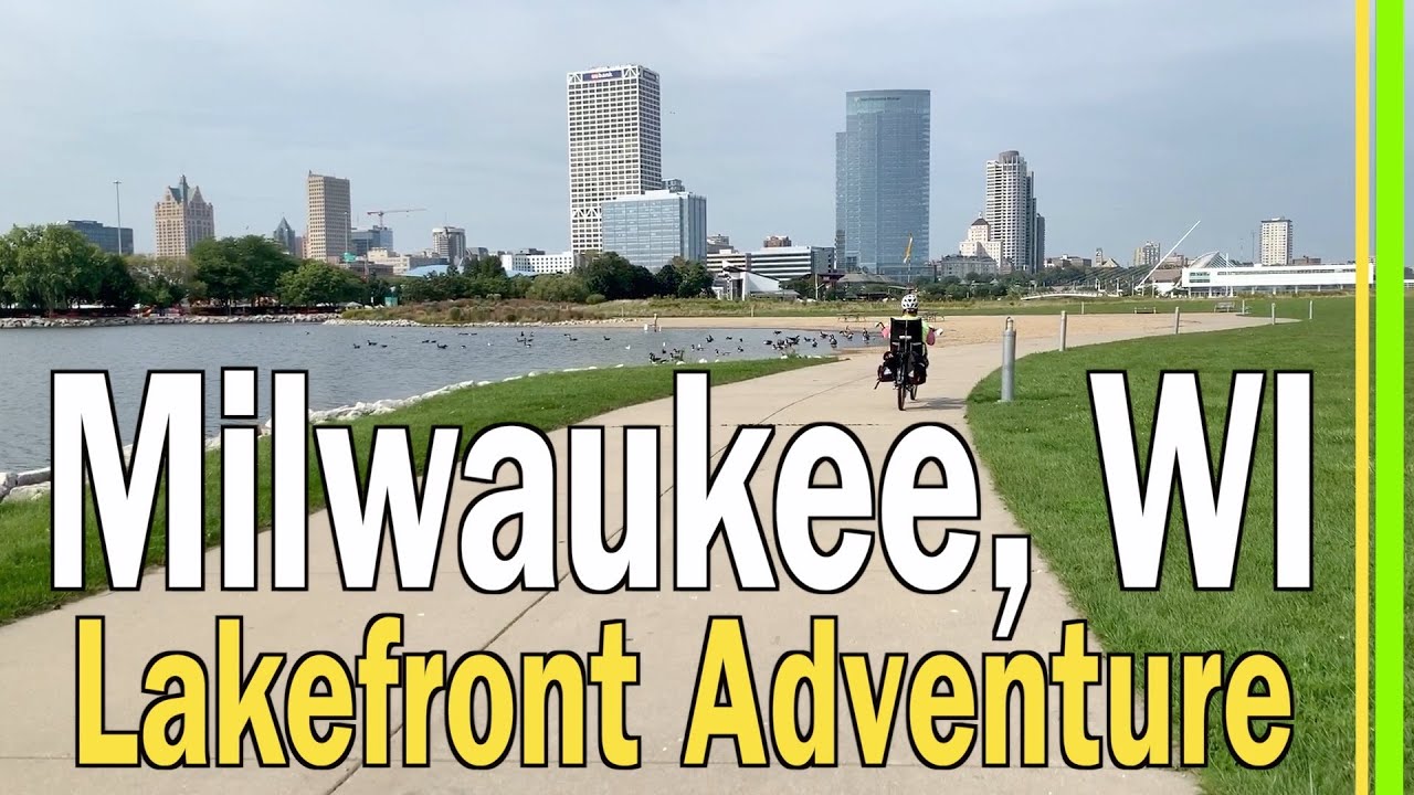 MILWAUKEE WI TOUR / WI STATE FAIR RV PARK TO LAKE MICHIGAN LAKEFRONT VIA HANK AARON BIKE TRAIL EP92