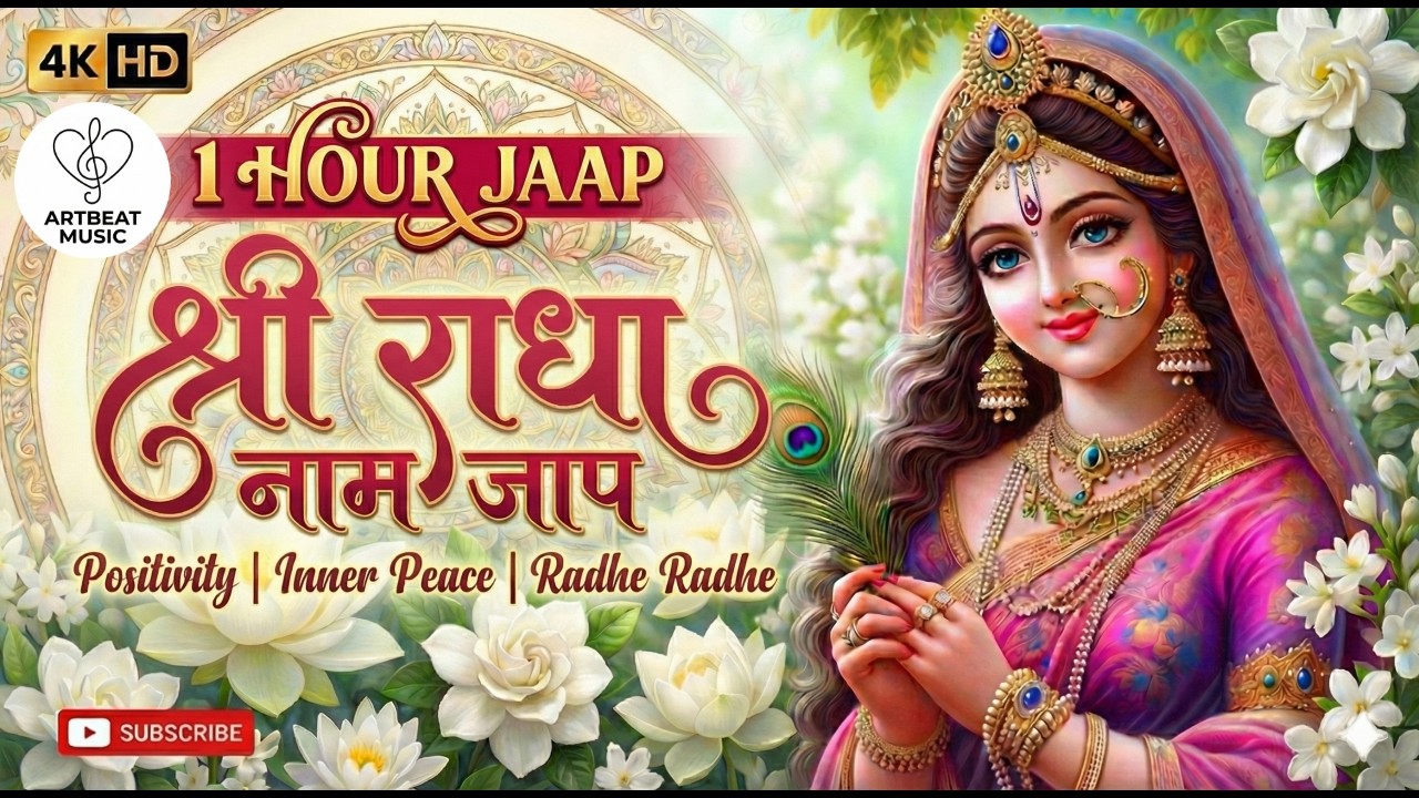 अखंड श्री राधा नाम जप | Shri Radha Naam Jap (1 Hour) | Radha Naam Dhun | Braj Dham Dhun | ABM