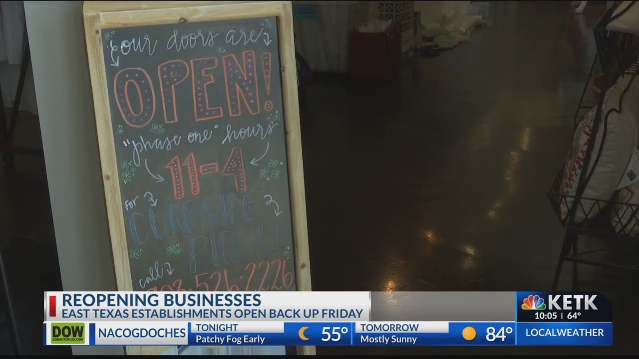 East Texas Businesses reopening with restrictions