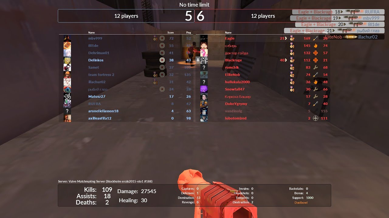 Team Fortress 2 Eagle Dustbowl 2025. 600h+ Soldier main experience.