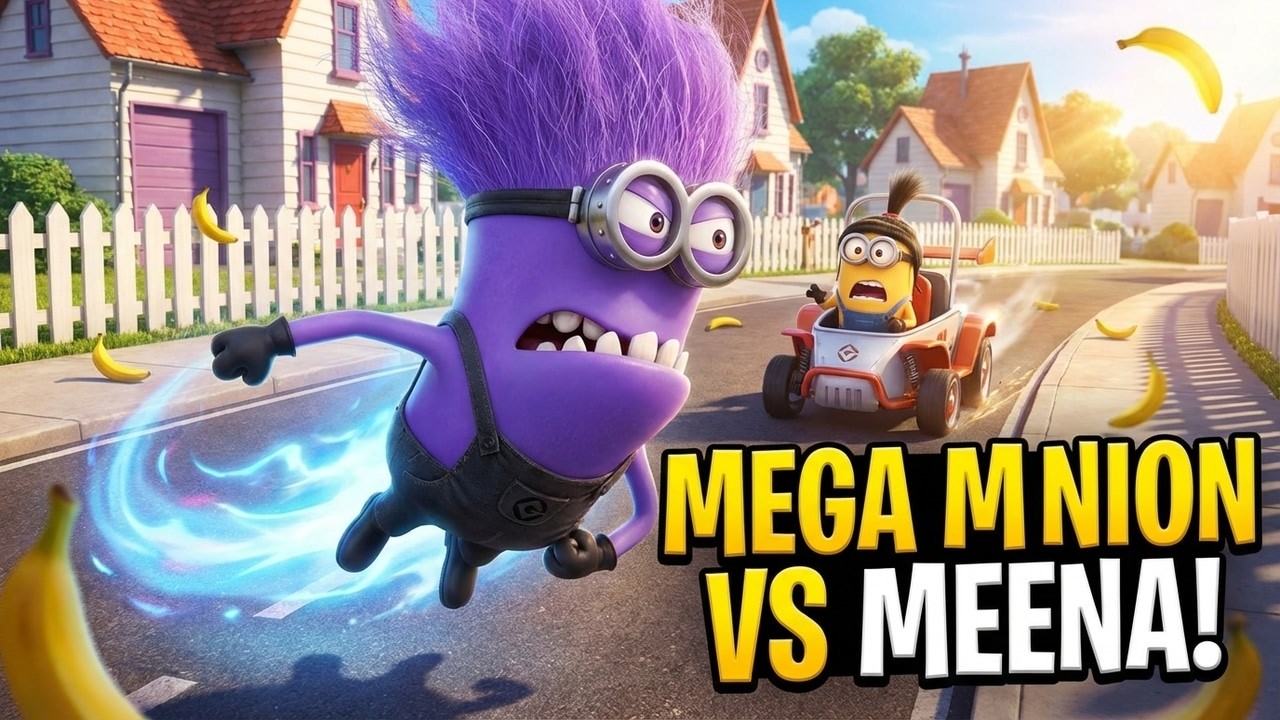 Despicable me minion rush EVIL minion VS Meena boss battle !!!