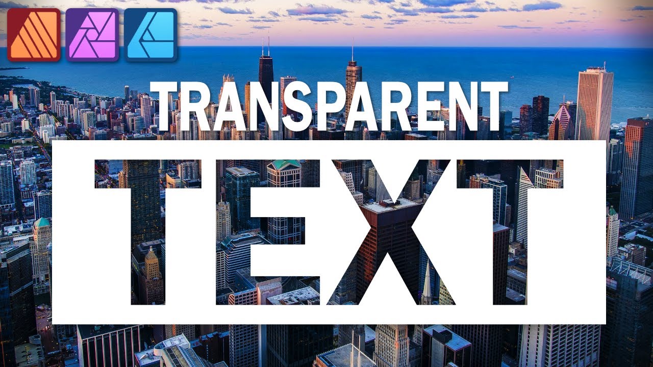 How to Make Transparent Text in Affinity Photo, Designer, and Publisher