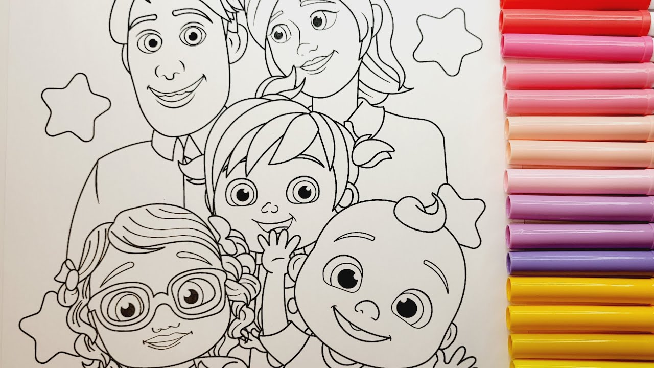 Cocomelon Coloring Page Coloring Pages for Kids