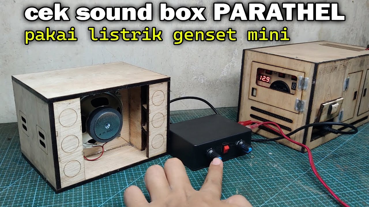 cek sound BOX PARATHEL 3 inch pakai genset miniatur balap