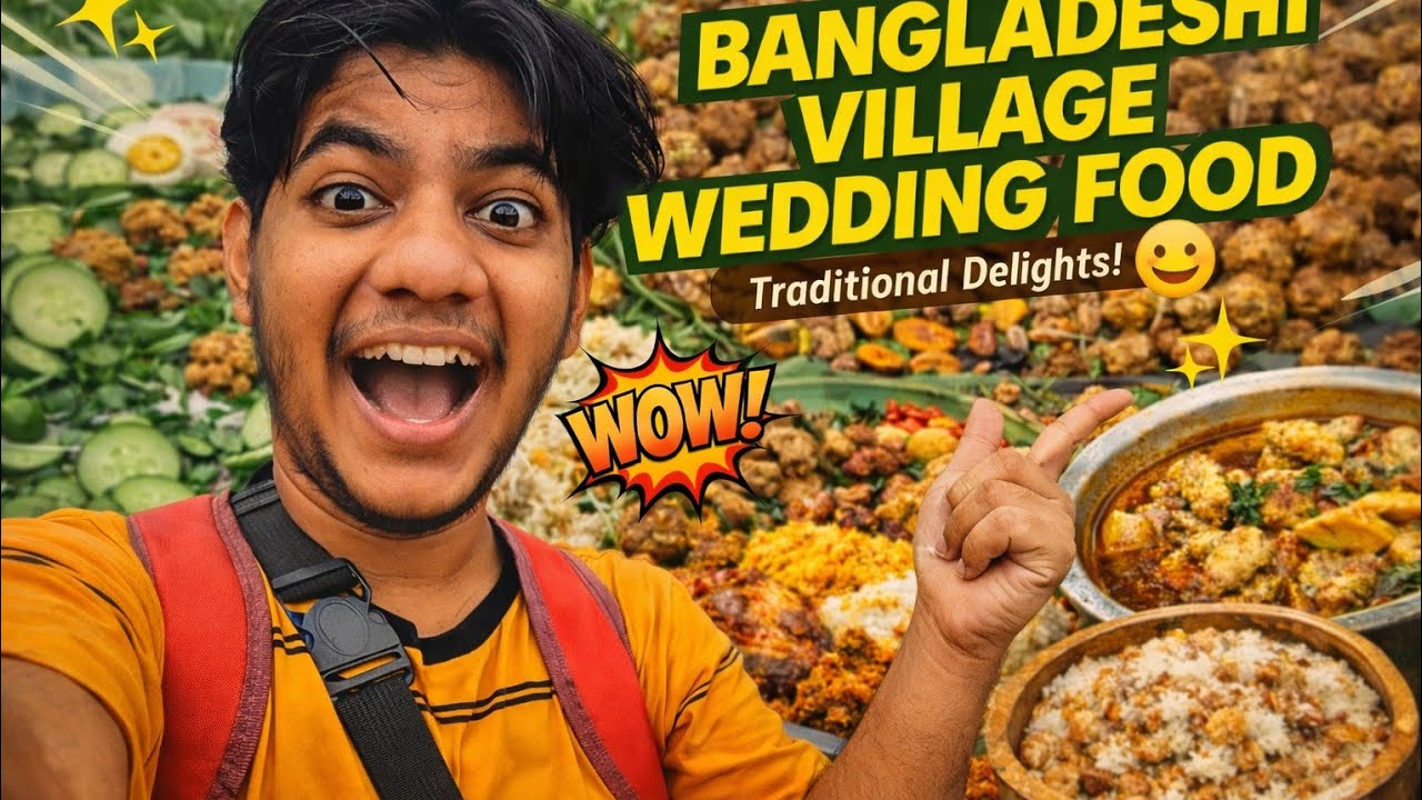 Traditional Village Wedding Food in Bangladesh 😋 | Real Desi Feast #wedding 