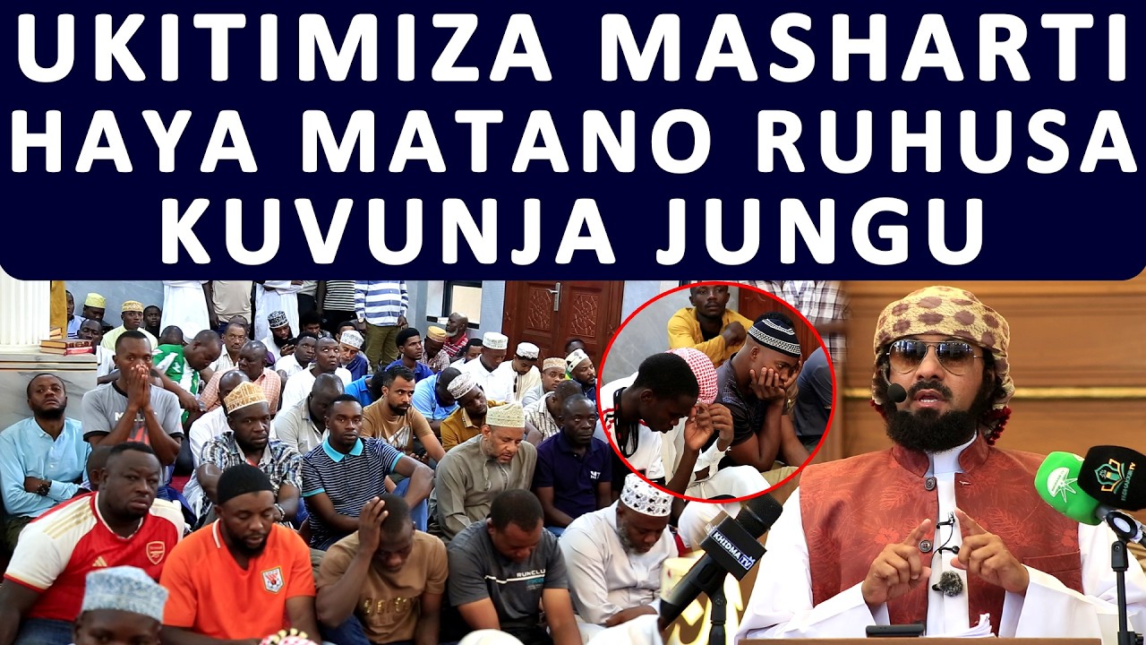 SHEIKH KISHKI ATOA RUHUSA WAISLAMU KUVUNJA JUNGU ENDAPO WATATIMIZA MAMBO HAYA MATANO