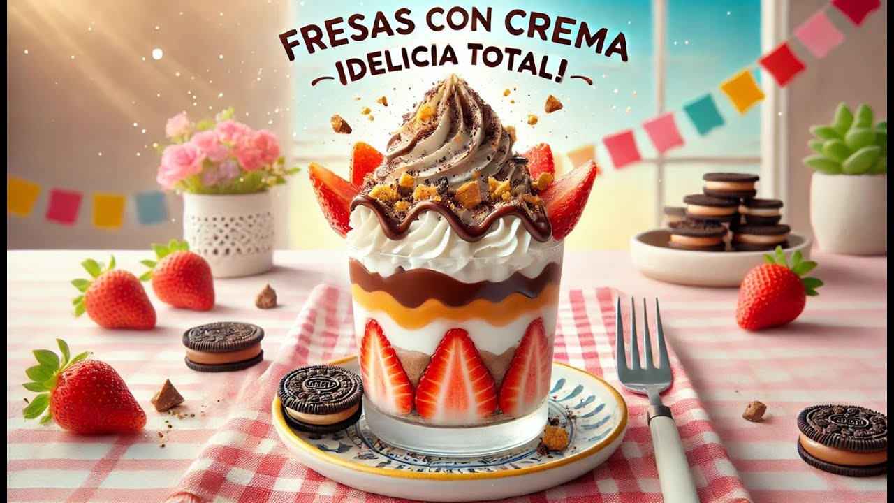 Fresas con Crema  — ¡Súper Cremosas y Deliciosas! 🍫✨