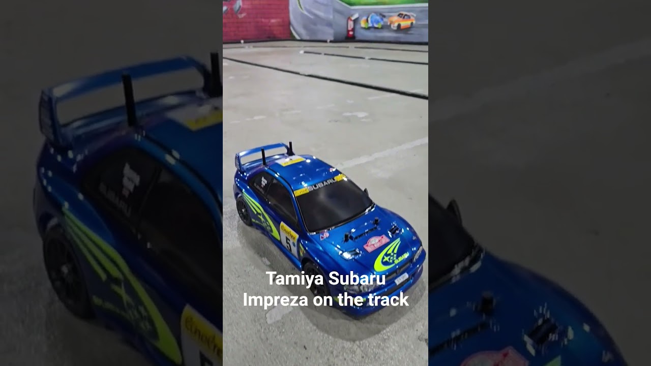 Tamiya Subaru Impreza on the Racetrack #rc #rc #tamiyarc #subaru #stormwindmarlon