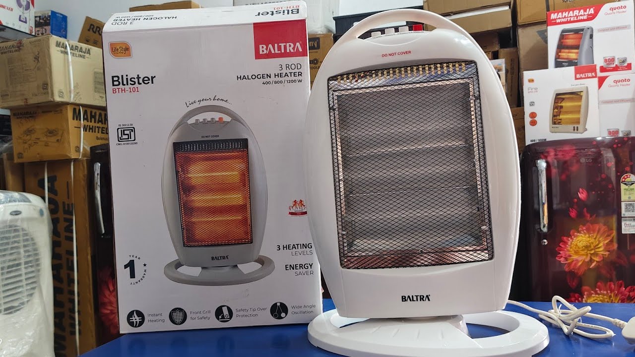 Best Room Heater Baltra Model Blister BTH_101 1200W Halogen Room Heater, Unboxing And Review