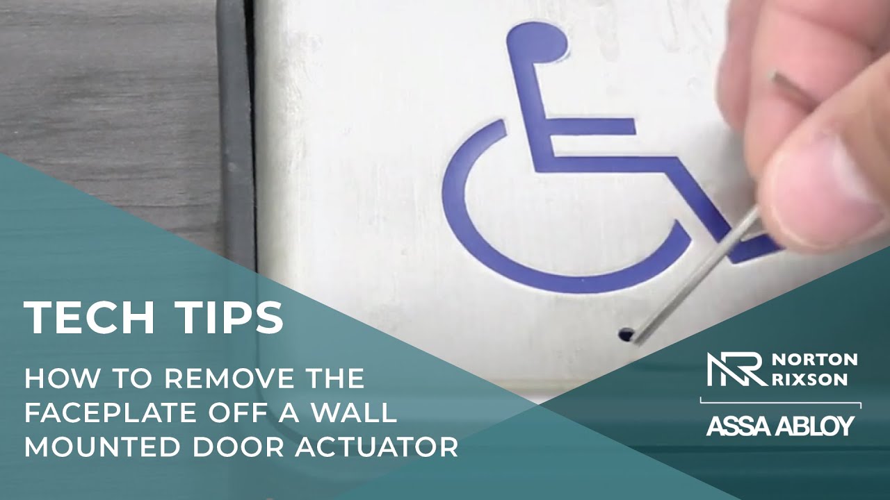 How to remove the faceplate off a wall mounted door actuator - Technical Product Support