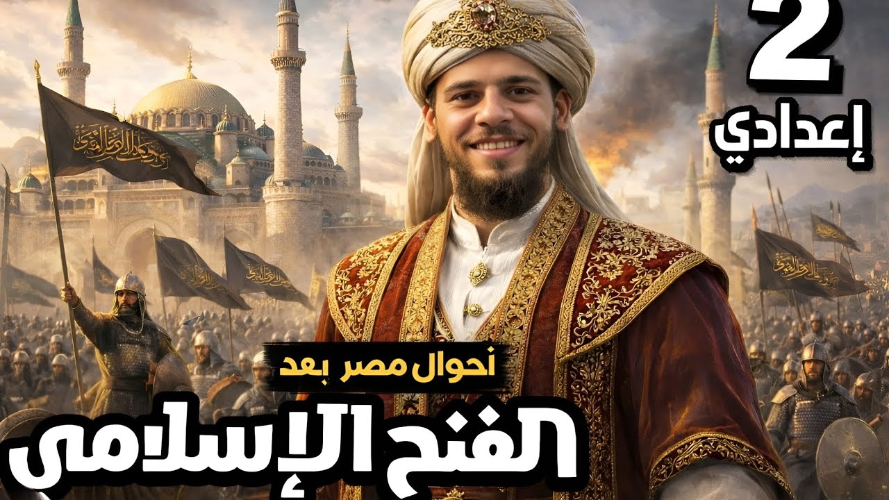 أحوال مصر بعد الفتح الإسلامي الصف الثاني الإعدادي الترم الثانى 2026 Azaro