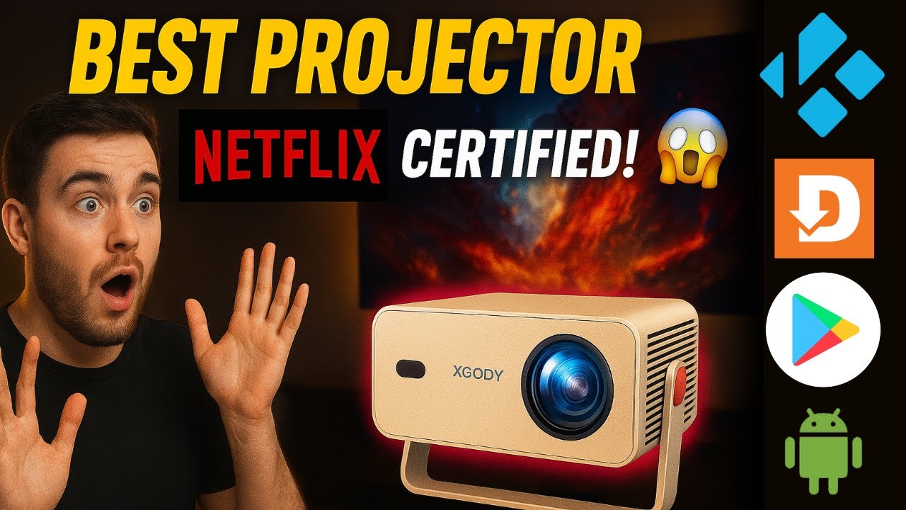 Обзор проектора Xgody N6 Pro | Сертифицированный Netflix смарт-проектор 1080p с ОС Whale и автофо...
