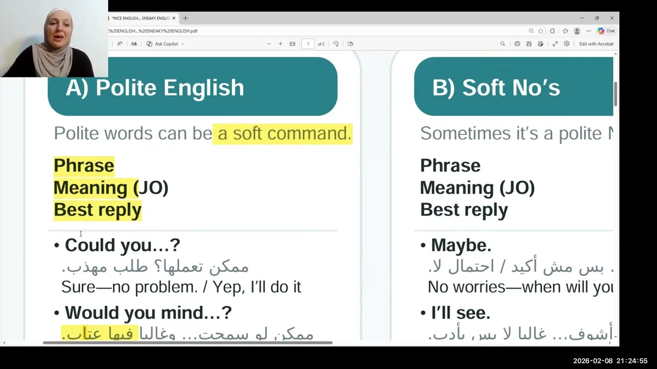 NICE ENGLISH   SNEAKY ENGLISH | مش دايما الكلمات الها معنى واحد... مرات النبرة بتغير المعنى كله