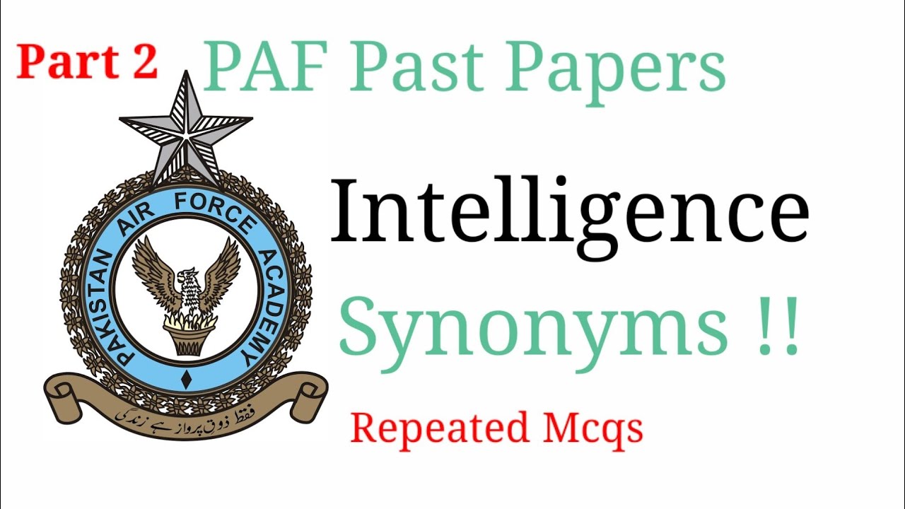 Paf Intelligence test || paf civilian test|| Fbr test || Fia test|| Asf Test ||English MCqs