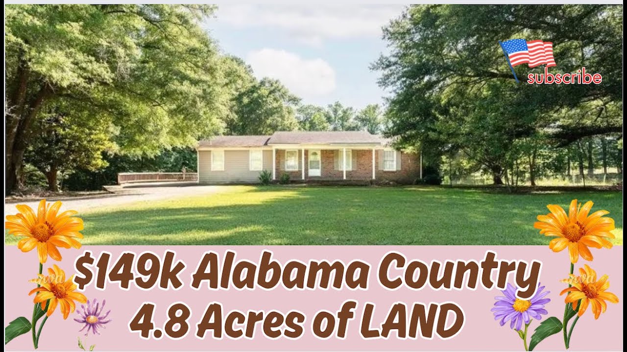 $149k House in Alabama Country w/4.8 Acres