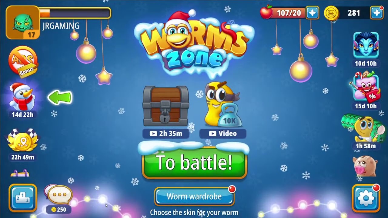 Worms Zone Game Live Stream 10,00,000 point Challange | JR GAMING