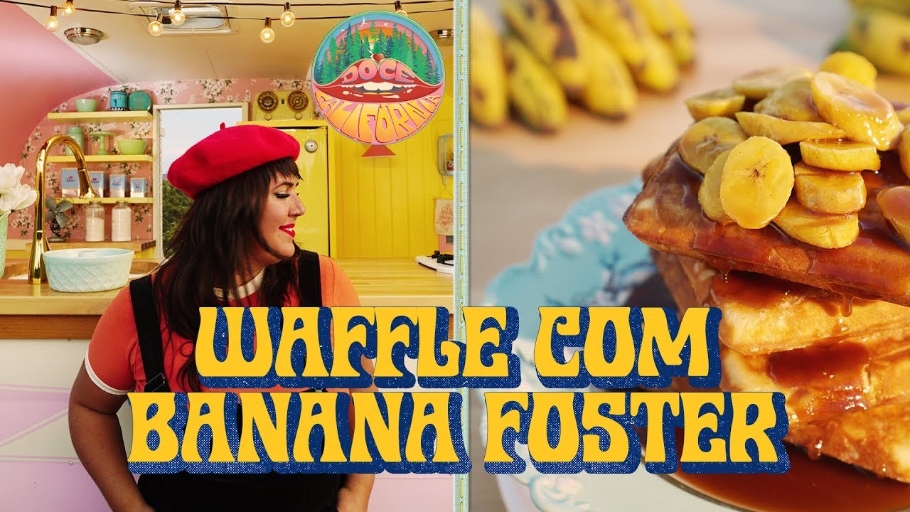 WAFFLE SEM MÁQUINA COM BANANA CARAMELIZADA |  COLHENDO BANANAS EM SANTA BÁRBARA | DOCE CALIFÓRNIA #5